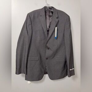 Perry Ellis Portfolio Vita Grey Herringbone‎ Vita Men’s Jacket NWT MSRP $260 40L